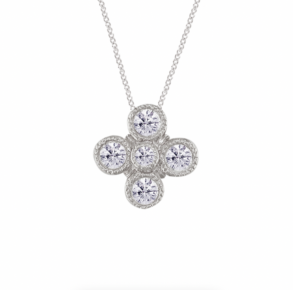 Diamond Cluster Pendant Necklace