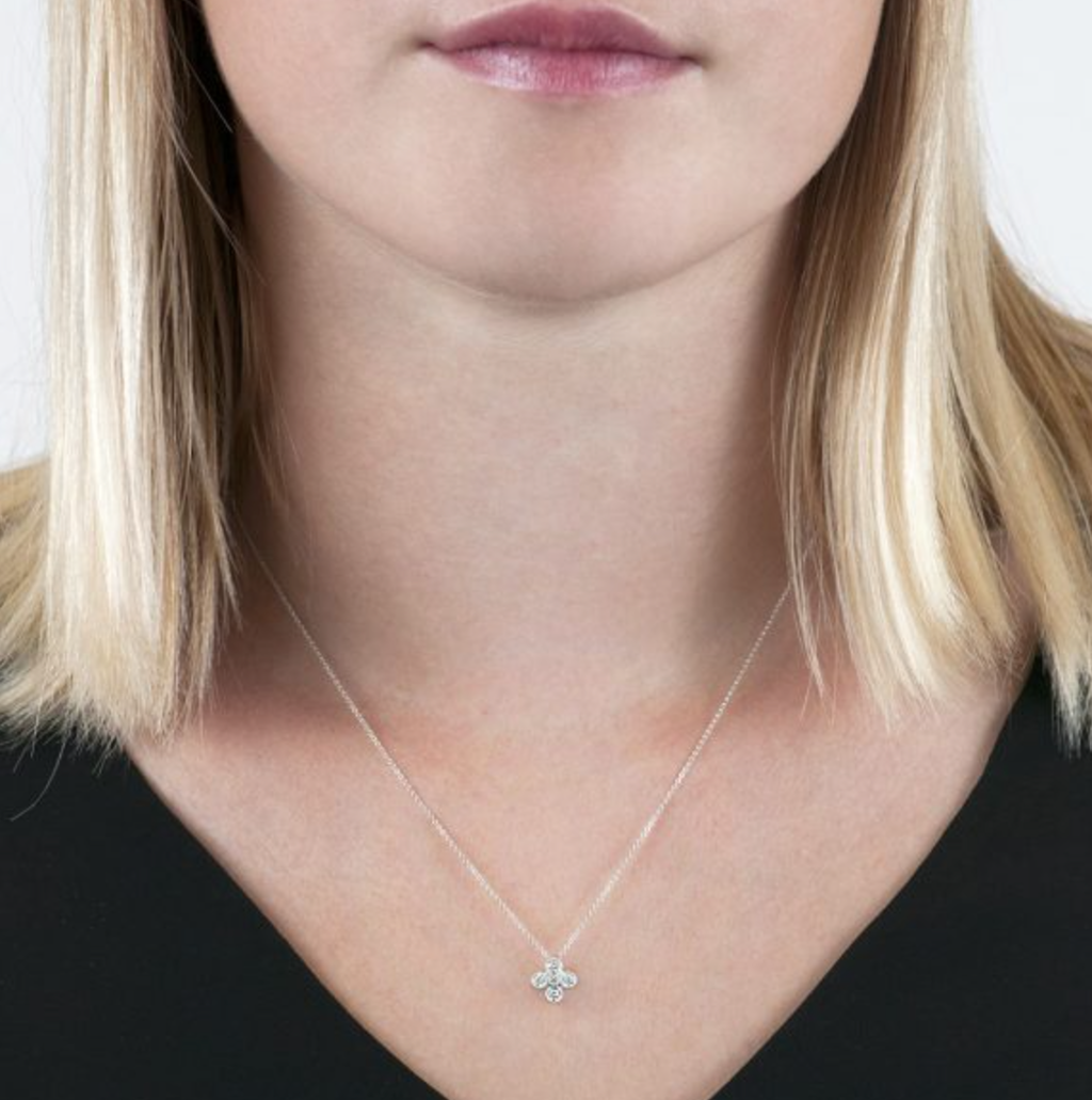 Diamond Cluster Pendant Necklace