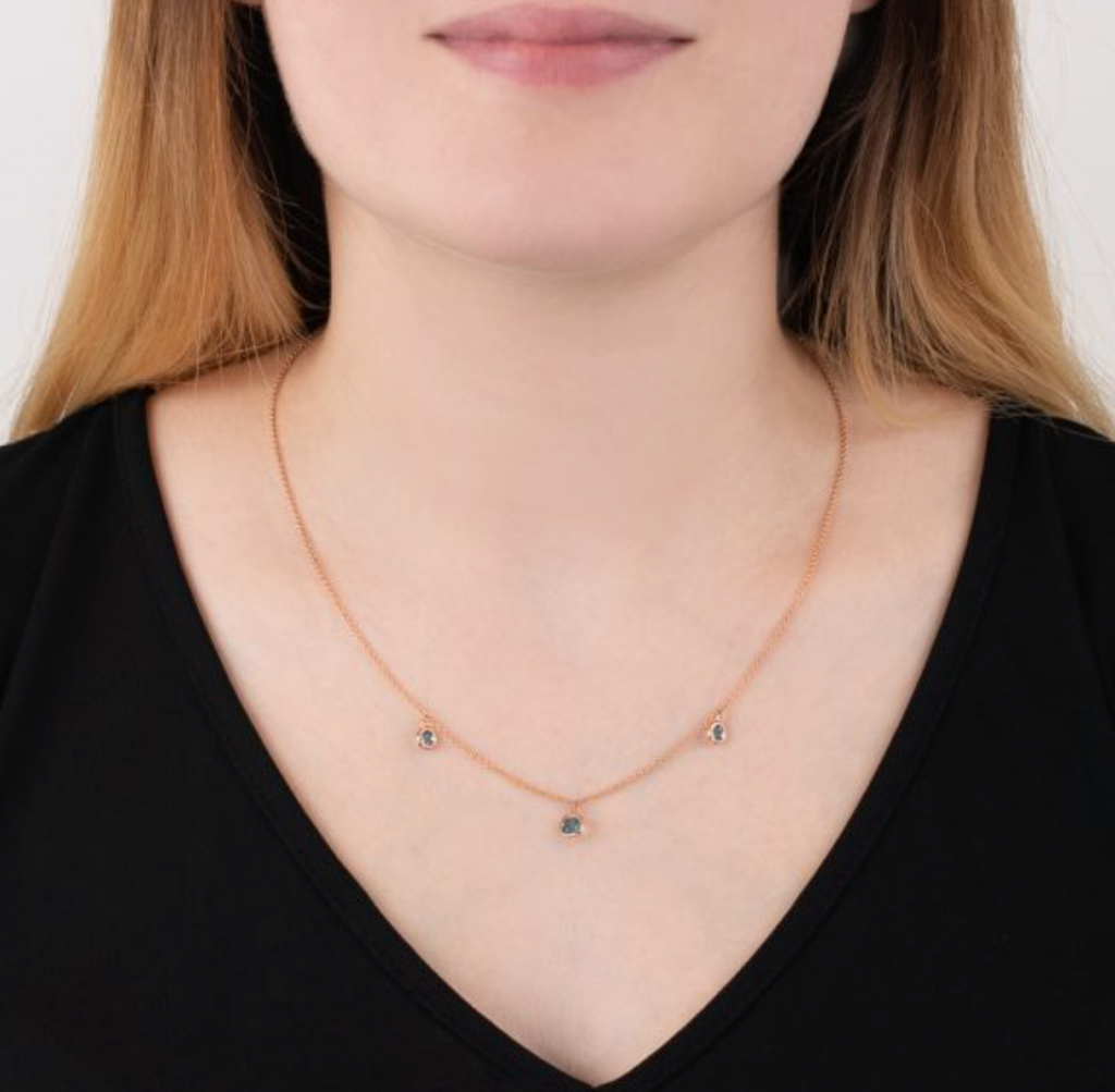 Blue Topaz Dew Drop Necklace