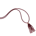 Long Garnet Tassel Necklace