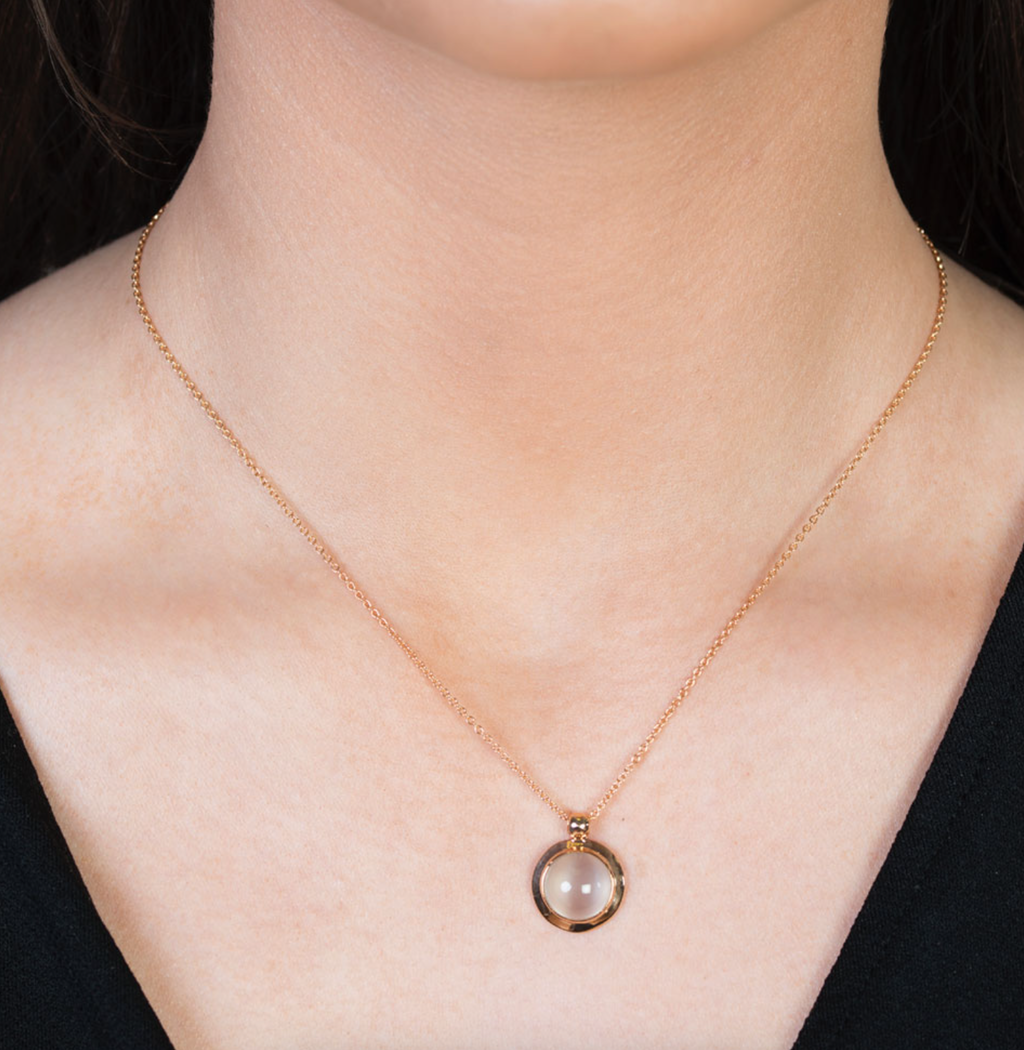 Moonstone Bubble Pendant Necklace