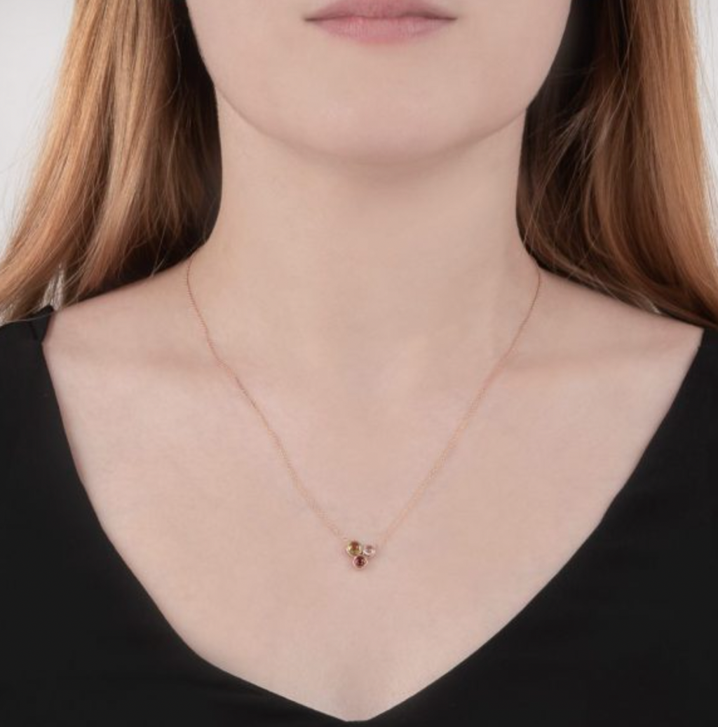 Multi-Gemstone Pendant Necklace