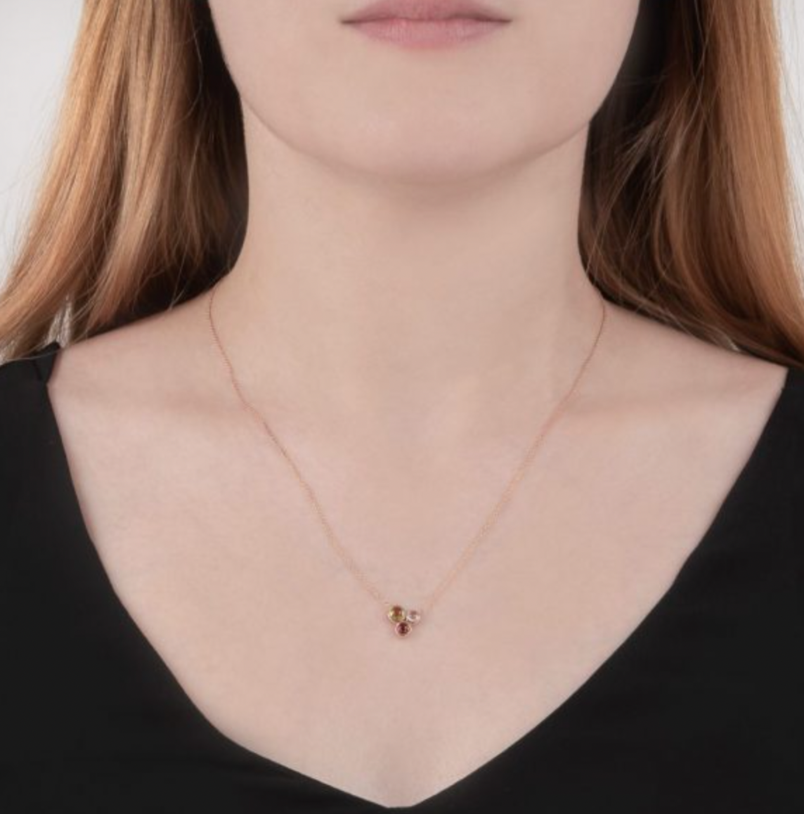 Multi-Gemstone Pendant Necklace