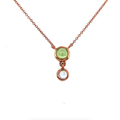 Peridot and Moonstone Pendant Necklace